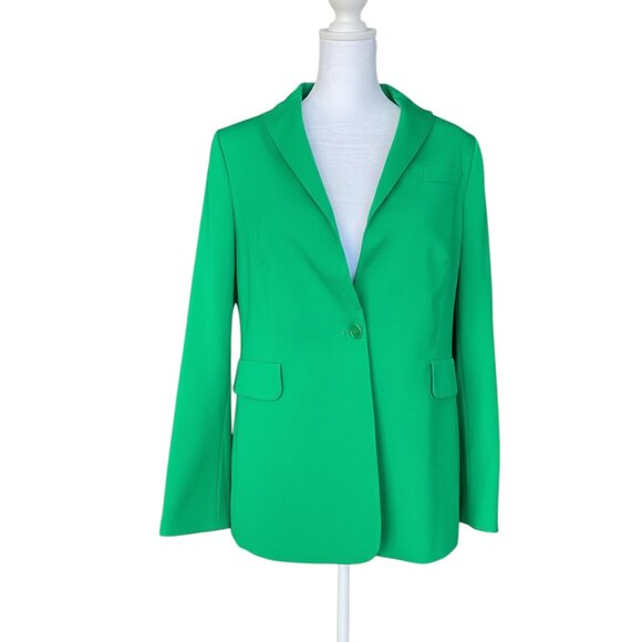 Akris Punto Emerald Wool Statement Blazer – Size 12 – Luxury Collector Piece - Picture 2 of 10